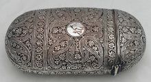 An Anglo Indian Silver Plate on Copper Cigar Case, circa 1890 - 1910.