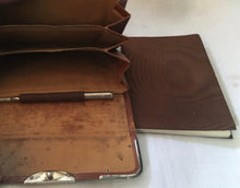 Victorian Silver Mounted Leather Aide Memoire Case. London 1896 Thomas De La Rue & Co.
