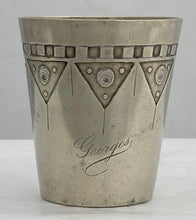 Jugendstil White Metal Beaker, circa 1890 - 1910.
