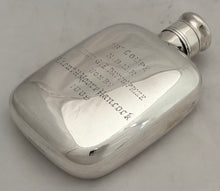 Northern Bengal Mounted Rifles, British Indian Army, Silver Hip Flask. Cooke & Kelvey, Calcutta, circa 1889. 6 troy ounces.
