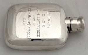 Northern Bengal Mounted Rifles, British Indian Army, Silver Hip Flask. Cooke & Kelvey, Calcutta, circa 1889. 6 troy ounces.