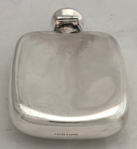 Northern Bengal Mounted Rifles, British Indian Army, Silver Hip Flask. Cooke & Kelvey, Calcutta, circa 1889. 6 troy ounces.
