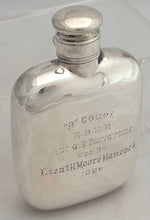 Northern Bengal Mounted Rifles, British Indian Army, Silver Hip Flask. Cooke & Kelvey, Calcutta, circa 1889. 6 troy ounces.