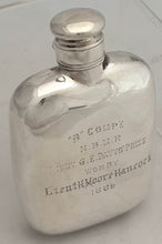 Northern Bengal Mounted Rifles, British Indian Army, Silver Hip Flask. Cooke & Kelvey, Calcutta, circa 1889. 6 troy ounces.