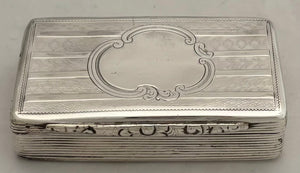 Early Victorian Silver Snuff Box. Birmingham 1841 Neustadt & Barnett. 2 troy ounces.