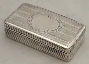 Early Victorian Silver Snuff Box. Birmingham 1841 Neustadt & Barnett. 2 troy ounces.