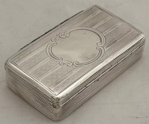 Early Victorian Silver Snuff Box. Birmingham 1841 Neustadt & Barnett. 2 troy ounces.