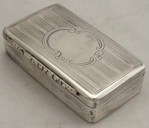 Early Victorian Silver Snuff Box. Birmingham 1841 Neustadt & Barnett. 2 troy ounces.
