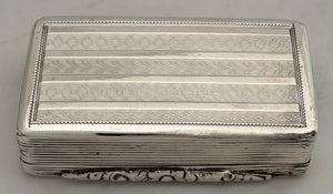 Early Victorian Silver Snuff Box. Birmingham 1841 Neustadt & Barnett. 2 troy ounces.