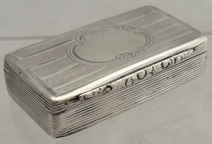 Early Victorian Silver Snuff Box. Birmingham 1841 Neustadt & Barnett. 2 troy ounces.