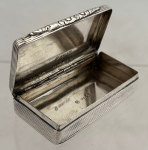 Early Victorian Silver Snuff Box. Birmingham 1841 Neustadt & Barnett. 2 troy ounces.