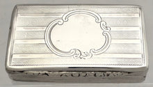 Early Victorian Silver Snuff Box. Birmingham 1841 Neustadt & Barnett. 2 troy ounces.