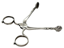 George II Pair of Silver Tea Tongs. London circa 1740, Jeremiah Lee.