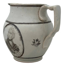Vice Admiral Horatio Nelson, 1st Viscount Nelson, Pearlware Portrait Jug, circa 1805.