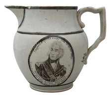 Vice Admiral Horatio Nelson, 1st Viscount Nelson, Pearlware Portrait Jug, circa 1805.