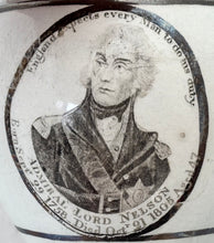 Vice Admiral Horatio Nelson, 1st Viscount Nelson, Pearlware Portrait Jug, circa 1805.