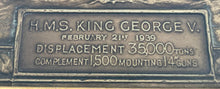 Relief Plaque for the 1939 Launch of the Battleship HMS King George V.