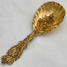 19th Century Gilt Metal Naturalistic Caddy Spoon.