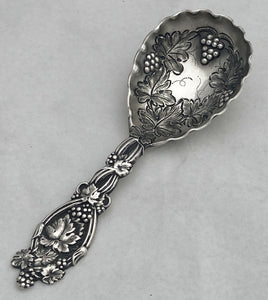 19th Century White Metal Naturalistic Caddy Spoon.