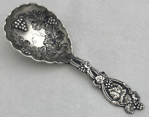 19th Century White Metal Naturalistic Caddy Spoon.