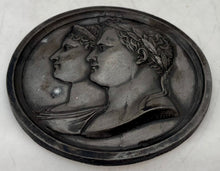 Napoleon Bonaparte & Marie Louise, Duchess of Parma, Portrait Profile Plaque. After Andrieu.