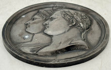 Napoleon Bonaparte & Marie Louise, Duchess of Parma, Portrait Profile Plaque. After Andrieu.