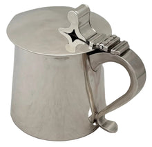 Edwardian Arts & Crafts Silver Lidded Tankard. Sheffield 1909 Thomas Bradbury & Sons Ltd. 12.7 troy ounces.