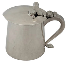Edwardian Arts & Crafts Silver Lidded Tankard. Sheffield 1909 Thomas Bradbury & Sons Ltd. 12.7 troy ounces.