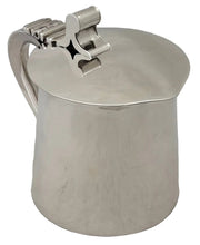 Edwardian Arts & Crafts Silver Lidded Tankard. Sheffield 1909 Thomas Bradbury & Sons Ltd. 12.7 troy ounces.