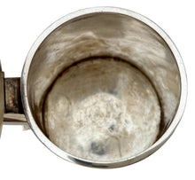 Edwardian Arts & Crafts Silver Lidded Tankard. Sheffield 1909 Thomas Bradbury & Sons Ltd. 12.7 troy ounces.