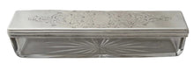 Victorian Silver and Cut Glass Dressing Table Box. London 1848 John Howes. 1.3 troy ounces.