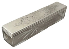 Victorian Silver and Cut Glass Dressing Table Box. London 1848 John Howes. 1.3 troy ounces.