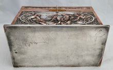 Napoleon III Silver Plate on Copper Neoclassical Correspondence Box. Leopold Oudry, Paris circa 1860 - 1870.