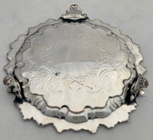 A George III Old Sheffield Plate Armorial Waiter, circa 1800 - 1820.