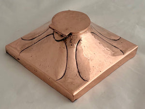 Arts & Crafts Copper Inkwell, circa 1880 - 1910.