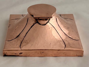 Arts & Crafts Copper Inkwell, circa 1880 - 1910.