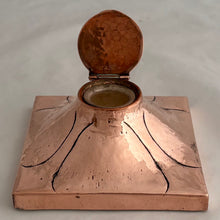Arts & Crafts Copper Inkwell, circa 1880 - 1910.