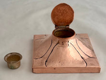 Arts & Crafts Copper Inkwell, circa 1880 - 1910.