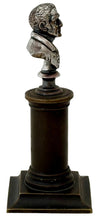 The Duke of Wellington, 19th Century Silver Plated Bust on a Brass Column.