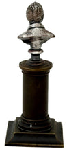 The Duke of Wellington, 19th Century Silver Plated Bust on a Brass Column.