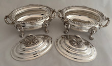 Pair of Silver Plated Lion Mask Sauce Tureens & Covers.