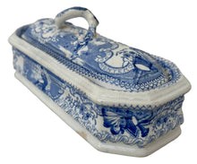Napoleon Bonaparte Pearlware Razor Box, William Smith & Co. Circa 1840.