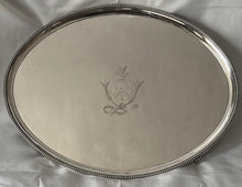 The American Revolutionary War: Vice Admiral Gayton & Admiral Calmady, George III Silver Tray. London 1787 Elizabeth Jones, 50 troy ounces.