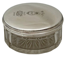 William IV Silver and Cut Glass Circular Box. London 1834. 1.2 troy ounces.
