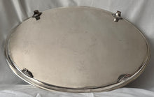 Georgian, George III, Large Old Sheffield Plate Armorial Salver, circa 1790. Arms of Cooper & Lambard.