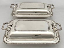 George V Pair of Art Deco Silver Entree Dishes. Sheffield 1934 Asprey & Co. Ltd. 62.6 troy ounces.