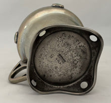 Arts & Crafts Pewter and Ruskin Cabochon Set Mug with Open Teardrop Whiplash Handle.
