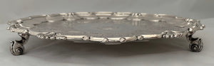 Georgian Old Sheffield Plate Salver, Crested for Reid. Blagden, Hodgson & Co., Sheffield, Circa 1820.