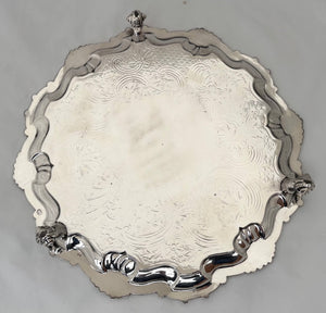 Georgian Old Sheffield Plate Salver, Crested for Reid. Blagden, Hodgson & Co., Sheffield, Circa 1820.