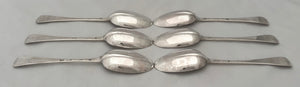 Six Queen Anne Britannia Silver Tablespoons for Blencowe of Marston St. Lawrence. London 1712 Andrew Archer, 11.7 troy ounces.
